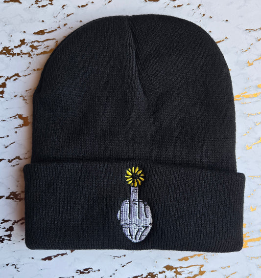 Cute with an Attitude Black Beanie