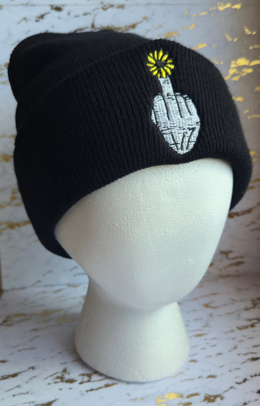 Cute with an Attitude Black Beanie